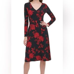 Tommy Hilfiger V neck floral dress size 16